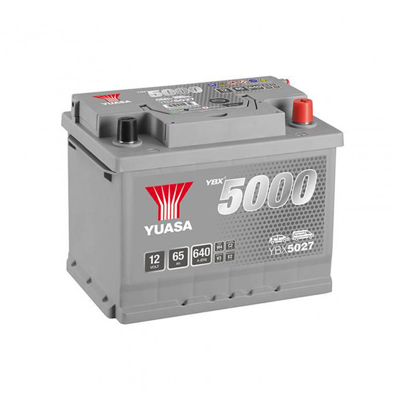 Автомобільний акумулятор Yuasa Silver High Performance Battery 12В 65Агод 640А(EN) R+ YBX5027, фото 1