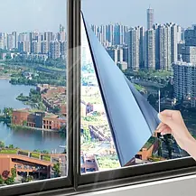 Плівка на вікно дзеркальна сонцезахисна 60 см*2 м, Сонцезахисна плівка на вікно, захищає від спеки, фото 3