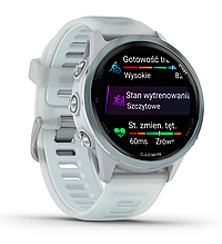 Годинник Garmin Forerunner 570 - 42mm Cloud Blue Aluminium with Translucent Whitestone/Cloud Blue Band