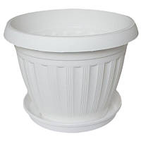 Вазон Бутон 130 з підставкою D120 білий