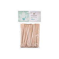 Одноразові дерев'яні шпателі ItalWax Face Small вузькі, 140х6х1, 100 шт
