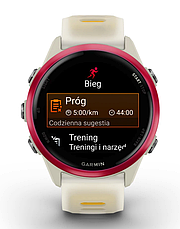 Годинник Garmin Forerunner 570 - 42mm Raspberry Aluminium with Translucent Bone/Mango Band, фото 2