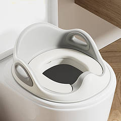Дитяче сидіння для унітазу універсальне біле із сірим