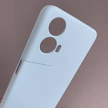 Чохол для Motorola Moto G04s силіконовий кейс чохол з мікрофіброю на телефон моторола мото г04с блакитний r4e, фото 3