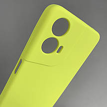 Чохол для Motorola Moto G04s силіконовий кейс чохол з мікрофіброю на телефон моторола мото г04с жовтий r4e, фото 3