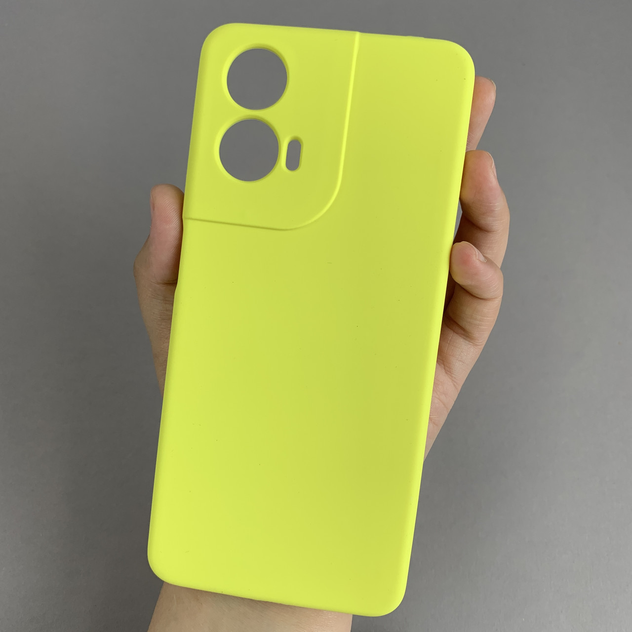 Чохол для Motorola Moto G04s силіконовий кейс чохол з мікрофіброю на телефон моторола мото г04с жовтий r4e