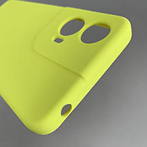 Чохол для Motorola Moto G04s силіконовий кейс чохол з мікрофіброю на телефон моторола мото г04с жовтий r4e, фото 5