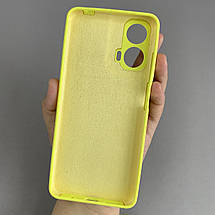 Чохол для Motorola Moto G04s силіконовий кейс чохол з мікрофіброю на телефон моторола мото г04с жовтий r4e, фото 2