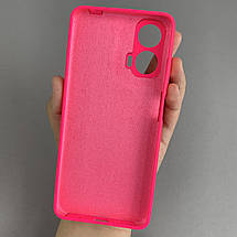 Чохол для Motorola Moto G04 силіконовий кейс чохол з мікрофіброю на телефон моторола мото г04 малиновий r4e, фото 2