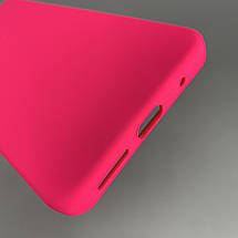 Чохол для Motorola Moto G04 силіконовий кейс чохол з мікрофіброю на телефон моторола мото г04 малиновий r4e, фото 4