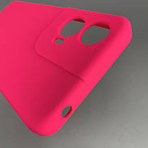 Чохол для Motorola Moto G04 силіконовий кейс чохол з мікрофіброю на телефон моторола мото г04 малиновий r4e, фото 5