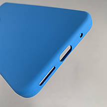 Чохол для Motorola Moto G04 силіконовий кейс чохол з мікрофіброю на телефон моторола мото г04 синій r4e, фото 4