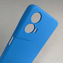 Чохол для Motorola Moto G04 силіконовий кейс чохол з мікрофіброю на телефон моторола мото г04 синій r4e, фото 3