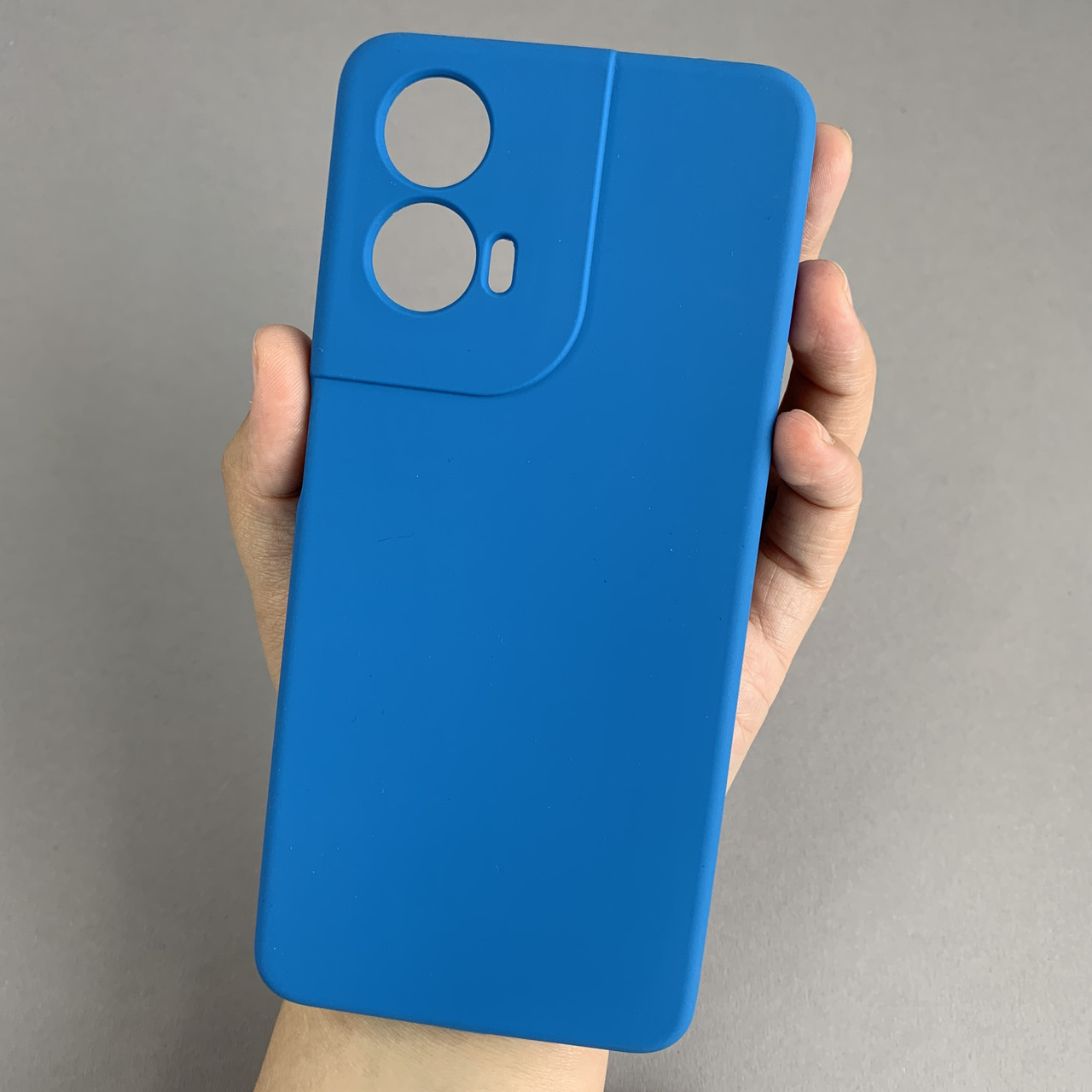 Чохол для Motorola Moto G04 силіконовий кейс чохол з мікрофіброю на телефон моторола мото г04 синій r4e