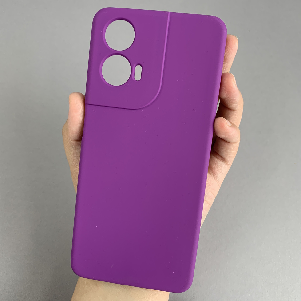 Чохол для Motorola Moto G04s силіконовий кейс чохол з мікрофіброю на телефон моторола мото г04с фіолетовий r4e
