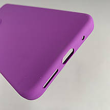 Чохол для Motorola Moto G04s силіконовий кейс чохол з мікрофіброю на телефон моторола мото г04с фіолетовий r4e, фото 4