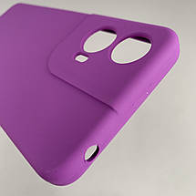 Чохол для Motorola Moto G04s силіконовий кейс чохол з мікрофіброю на телефон моторола мото г04с фіолетовий r4e, фото 5