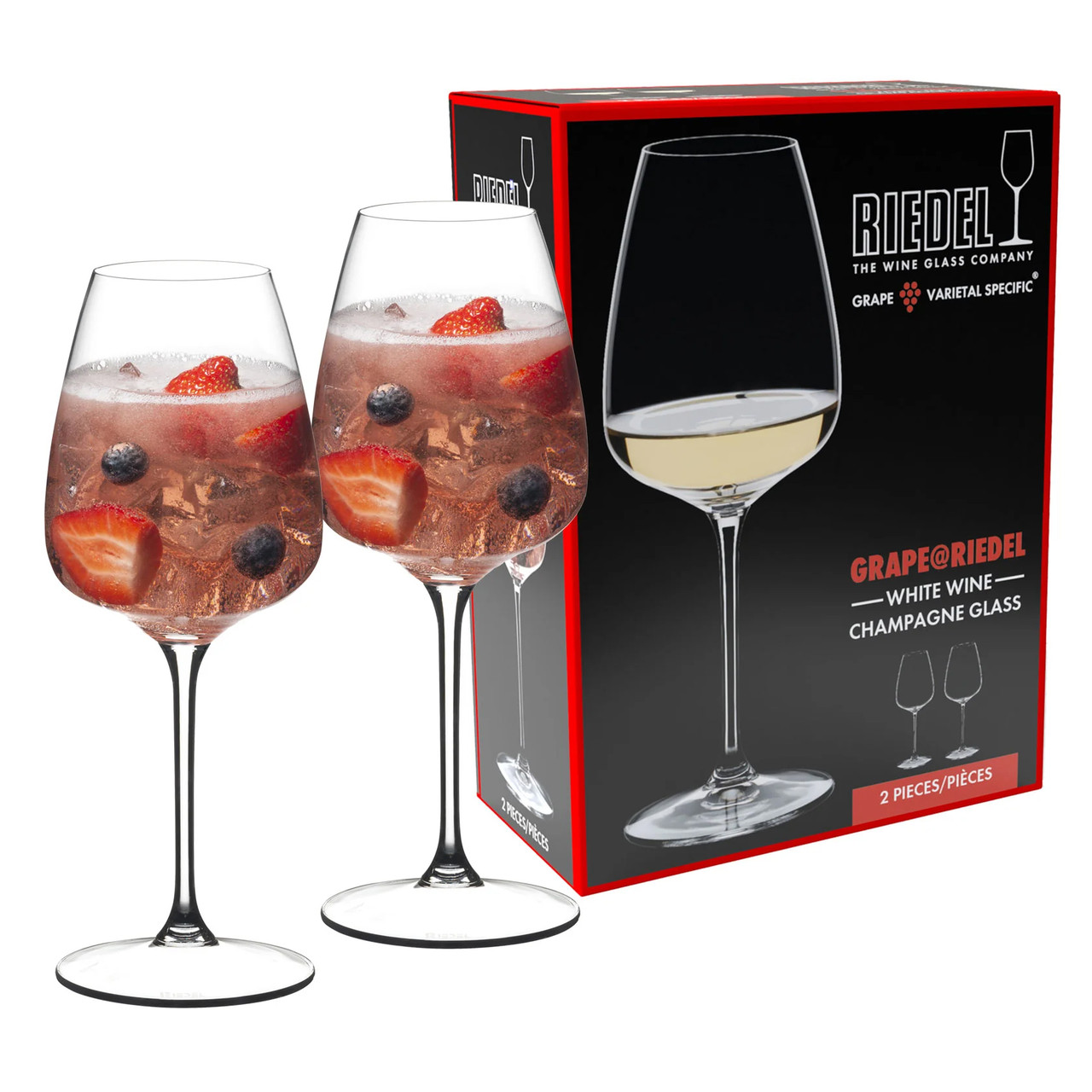 Набір келихів для вина White Wine/Champagne/Rose Riedel Grape 550 мл 6424/05