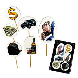 Набір цукрового декору для торту Slado "Чоловічий" 6 елементів