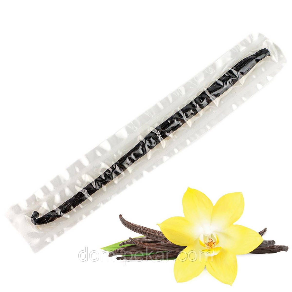 Ваніль Бурбон 14-16 см у вакуумній упаковці (стручок 1 шт.)