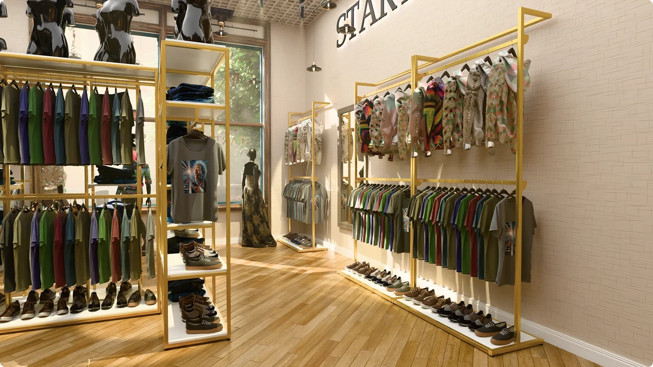 Варіант встановлення обладнання для магазину одягу