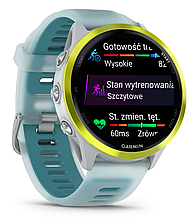 Годинник Garmin Forerunner 570 - 47mm Amp Yellow Aluminium with Translucent Whitestone/Turquoise Band