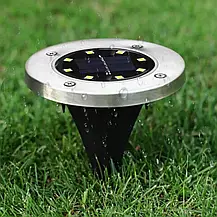 Садовий світильник на сонячній батареї 4 шт 8 діода, Садові ліхтарі, Світильники садові, фото 4