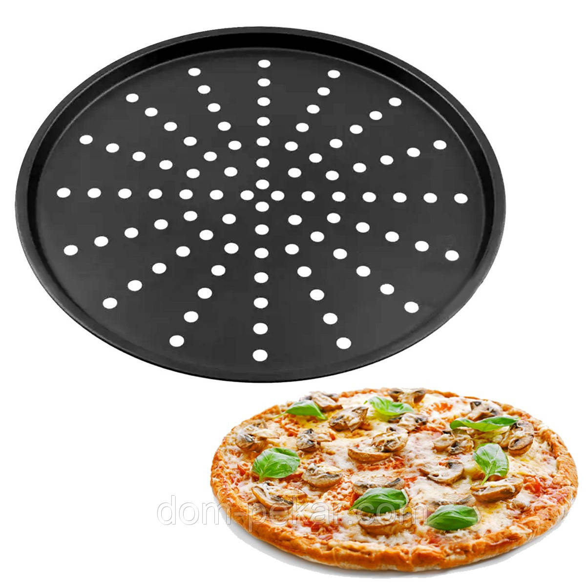 Форма для піци з перфорованим дном 30 см