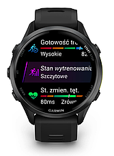 Годинник Garmin Forerunner 970 Carbon Grey DLC Titanium with Black Case and Black/Translucent Whitestone Band, фото 3