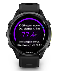 Годинник Garmin Forerunner 970 Carbon Grey DLC Titanium with Black Case and Black/Translucent Whitestone Band, фото 5
