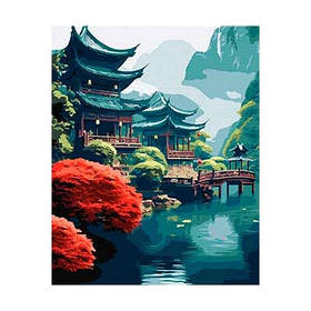 Набір для розпису по номерам 40*50см Ранок у горах KHO6347