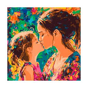 Набір для розпису по номерам 40*40см Материнський поцілунок KHO8577