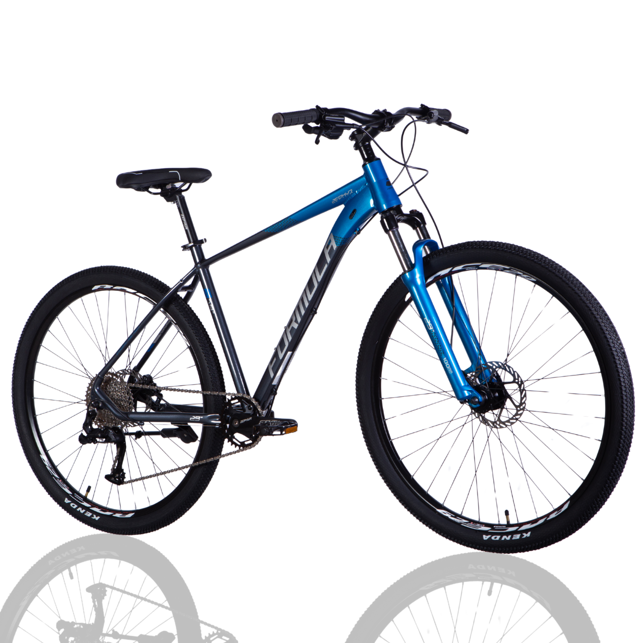 Велосипед AL 29" Formula ZEPHYR 1.0 HDD рама-21" синьо-сірий 2025