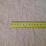 Батист вишивка прошва колір пильно-рожевий, фото 4