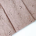 Відріз 0,9м батист вишивка прошва колір пильно-рожевий