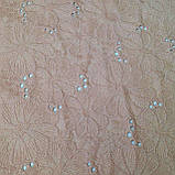 Батист вишивка прошва колір пильно-рожевий, фото 3