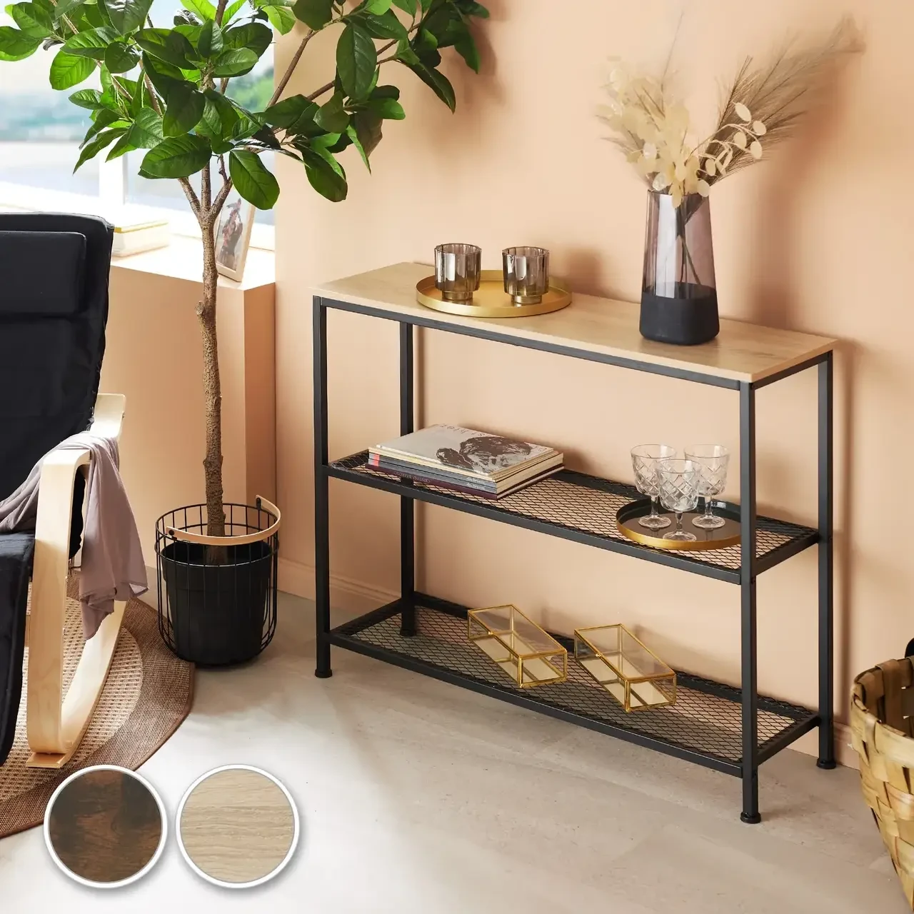 Консольний стіл у стилі Loft Bristol 100x30x81 см