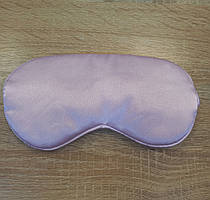 Маска для сну атласна світло-рожева. Подарунок / для комфортного сну влітку