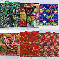 Сумка "Господарча" Візерунки (висота — 45 см (M) Мікс 5-6 малюнків