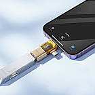 Адаптер перехідник Hoco UA36E 2в1 Lightning/Type-C to USB gold, фото 2