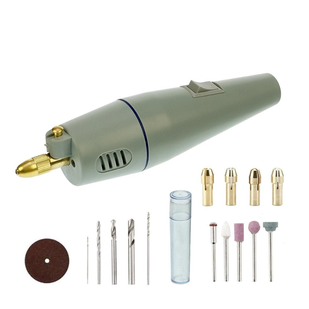 Бормашина в кейсі Aida A-061 (набір насадок для гравіювання, шліфування, полірування, 12 V 1 A 20 W), фото 1