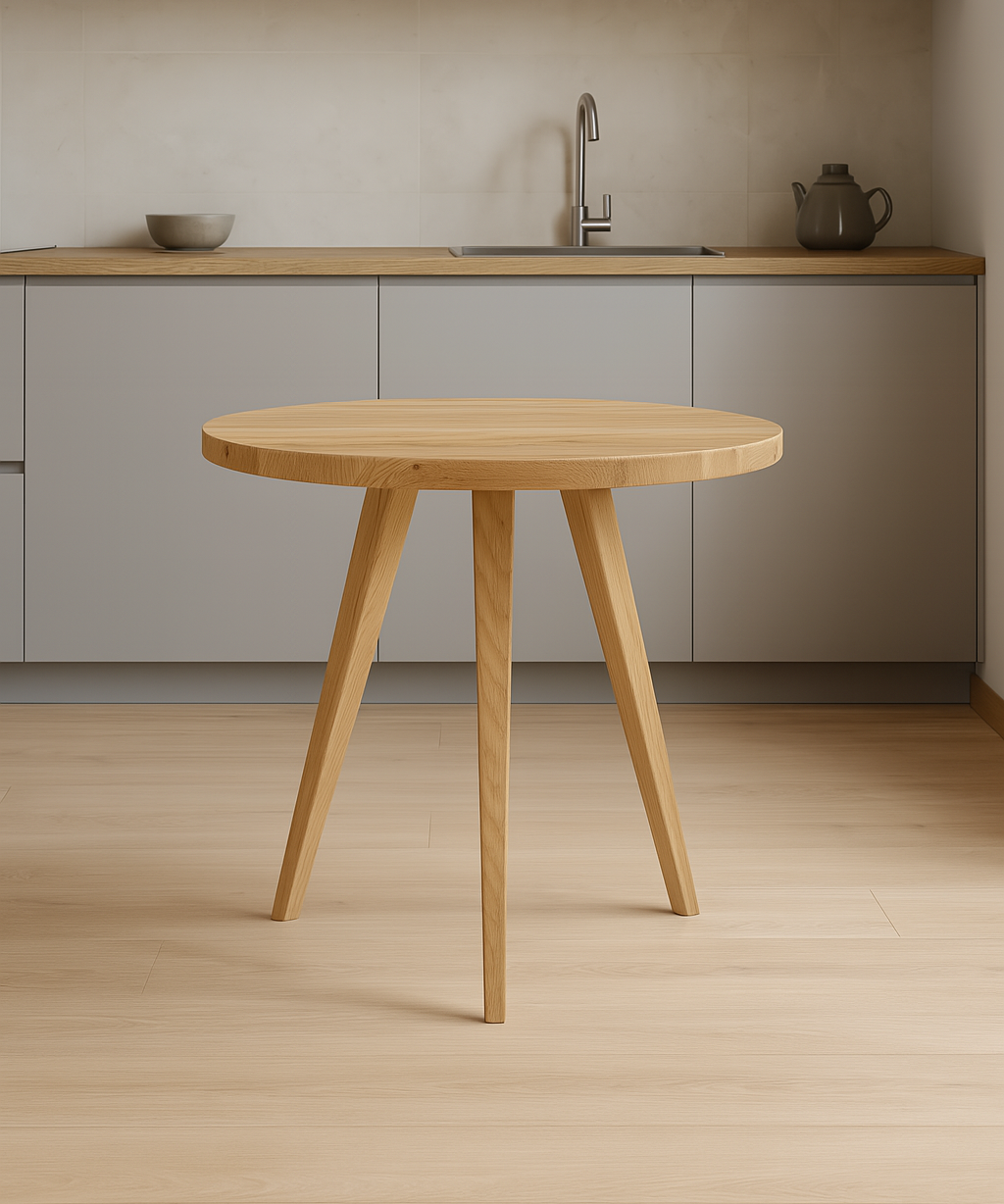 Круглий кухонний стіл "Сайд" із масиву дерева ясен, фото 1