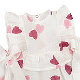 Пісочник для дівчинки з бантиками та пов'язкою Pink hearts, фото 2