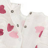 Пісочник для дівчинки з бантиками та пов'язкою Pink hearts, фото 5