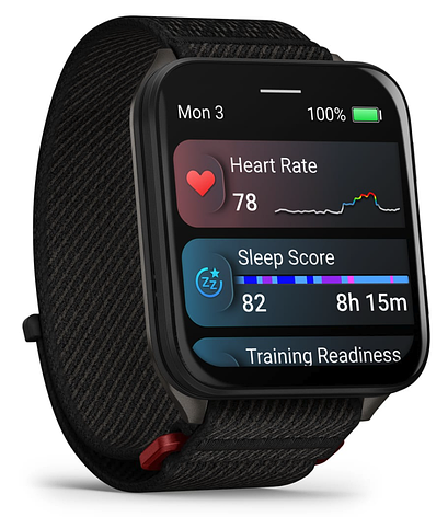 Годинник Garmin Venu X1 Black with Slate Titanium Caseback and Black ComfortFit Nylon Band, фото 1