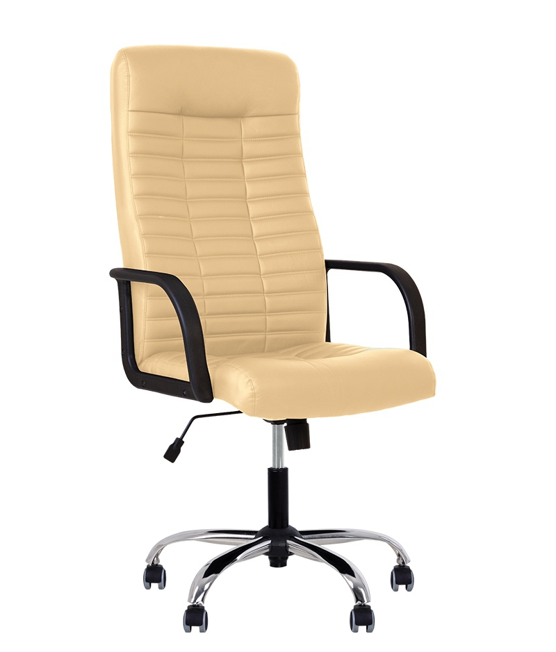 Крісло офісне Boss BX chrome tilt CHR68 eco-01 бежева (Новий Стиль ТМ)