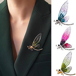 Ніжна Брошка Стрекоз 5*4 см. для жінок, елегантна брошка для костюма, броша шпилька, інтер'єр