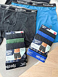 Reebok Performance boxer brief 3 шт Перфоровані дихаючі чоловічі труси боксери з м'якої тканини для спроту літні, фото 8