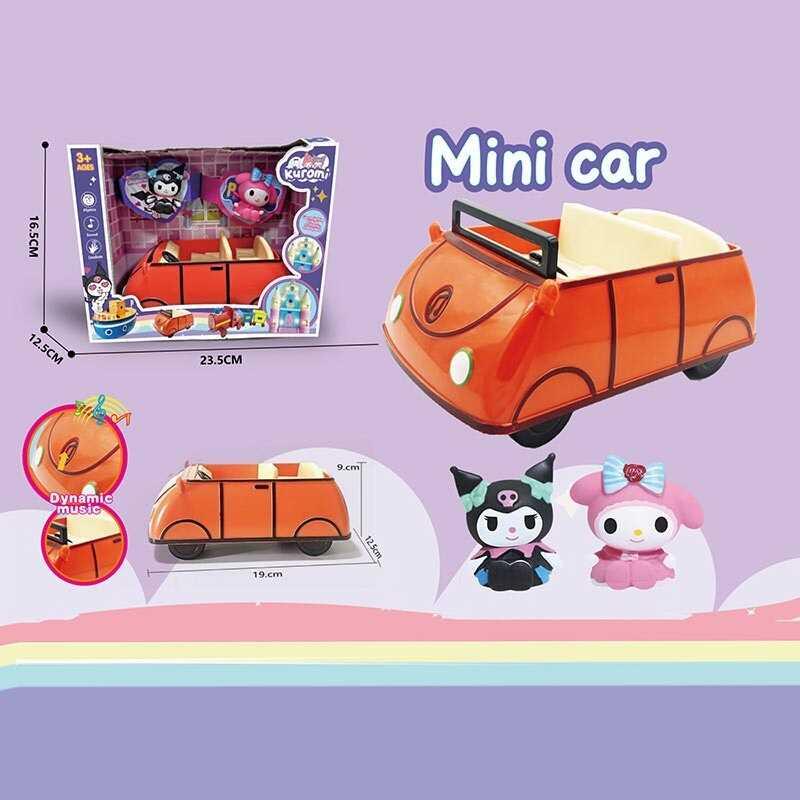 Набір героїв - 2 фігурки героїв, машинка, на батарейках, музика YQ 500