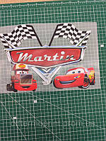 Наліпка для одягу "мультфільм Тачкі, Блискавка Маквін, машини" розмір А4 Код/Артикул А4